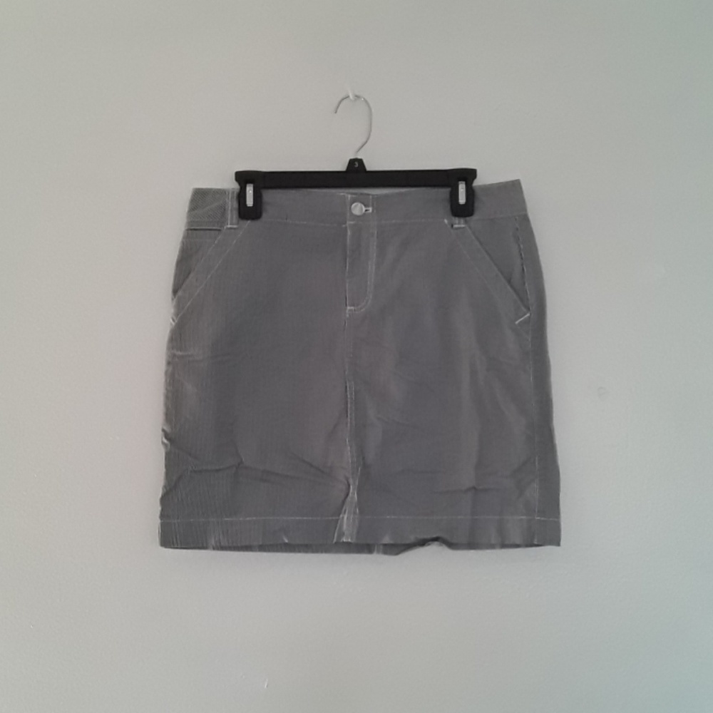 Tommy Hilfiger Blue Striped Summer Skirt Button 8